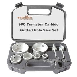 9PC Tungsten Carbide mengertakkan Lubang Saw Set
