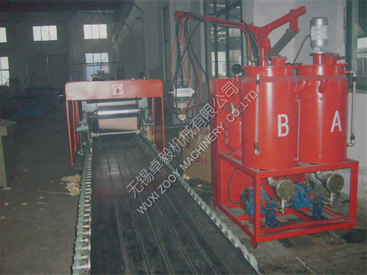 OR dinding / langit-langit PU Sandwich Panel Mesin Produksi Line dengan Aluminium Foil Menghadapi
