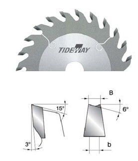Hitam dan merah dicat warna mencetak TCT circular saw pisau - lancip gigi