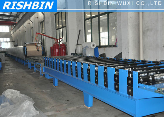 Batu Wol &amp; PU Mesin Sandwich Panel dengan Fly Saw Cutting untuk Prefab Rumah