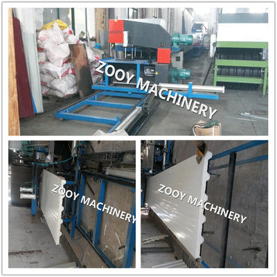 Karet Belt Transmisi Untuk 1000mm PU Mesin Sandwich Panel, PLC kontrol otomatis Busa