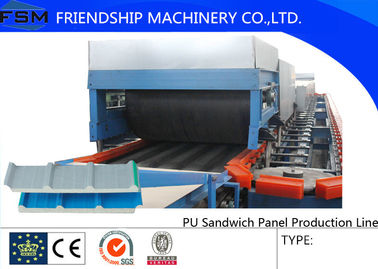 Terus menerus otomatis PU Sandwich Panel lini produksi dua tank