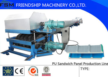 Terus menerus otomatis PU Sandwich Panel lini produksi dua tank