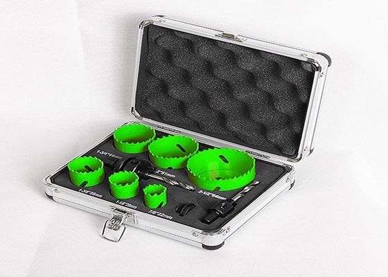 Bor Stainless Steel / Logam Lubang Saw Set 22mm 29mm Dengan Aluminium Case