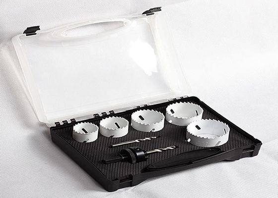 Bi Metal Metal Cutting Bor Lubang Saw Set 51mm 57mm 64mm Untuk Vertikal Bor Mesin