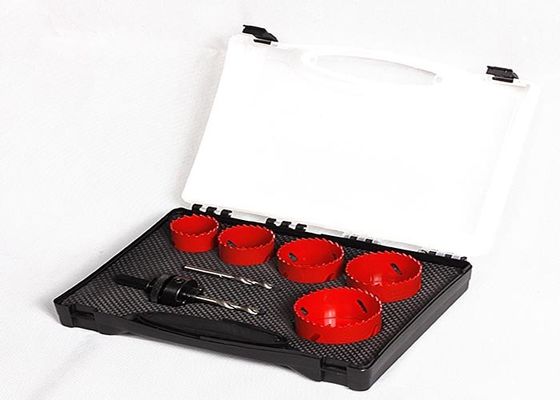 Bi Metal Metal Cutting Bor Lubang Saw Set 51mm 57mm 64mm Untuk Vertikal Bor Mesin