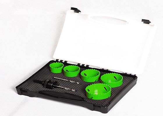 Bi Metal Metal Cutting Bor Lubang Saw Set 51mm 57mm 64mm Untuk Vertikal Bor Mesin
