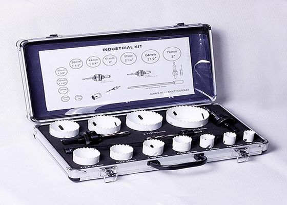 13PC Logam Cutting Lubang Saw Set Dengan Ekstensi Ba, Hex Shank Arbor