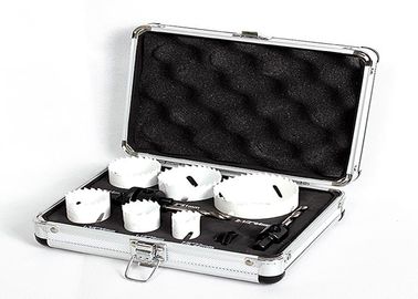 9PC Logam / Stainless Steel Lubang Saw Dengan Cutting Kedalaman 38mm, Diameter Besar Lubang Saw Set