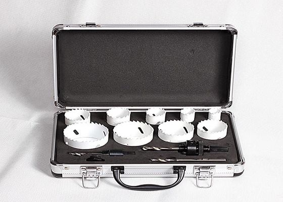 13PC Kayu / Plastik Bi Logam Lubang Saw Set 51mm 57mm 64mm Dengan Aluminium Case