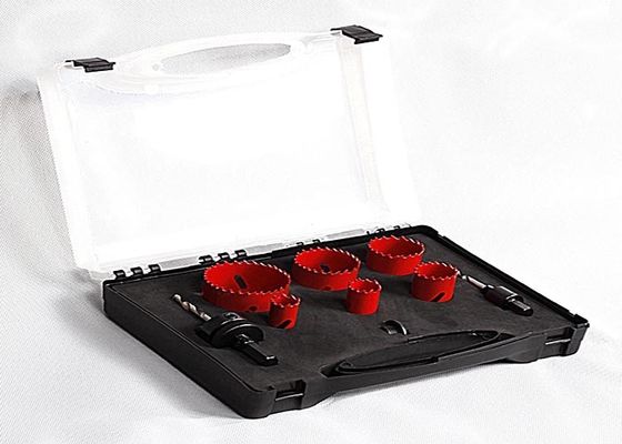 9PC HSS Bimetal Lubang Saw Set Dengan Kasus Plastik, Lubang Cutter Bor Bit