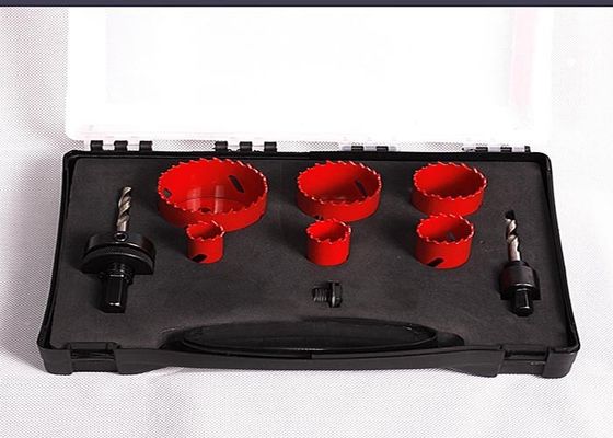 9PC HSS Bimetal Lubang Saw Set Dengan Kasus Plastik, Lubang Cutter Bor Bit