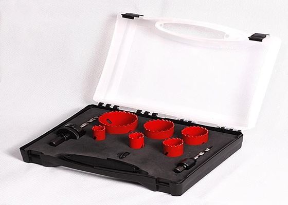 9PC HSS Bimetal Lubang Saw Set Dengan Kasus Plastik, Lubang Cutter Bor Bit
