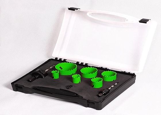 9PC HSS Bimetal Lubang Saw Set Dengan Kasus Plastik, Lubang Cutter Bor Bit