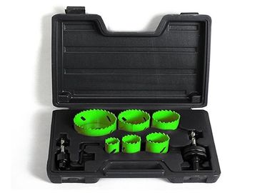 9PC Painted Kayu / Plastik Bimetal Lubang Saw Set M3 / M42 Logam Cutting Tools