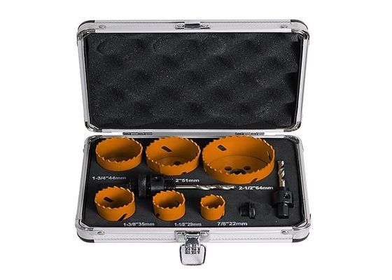 1,5 &quot;2 inch HSS Stainless Steel Bi-Metal Lubang Saw Set Dengan Aluminium Case