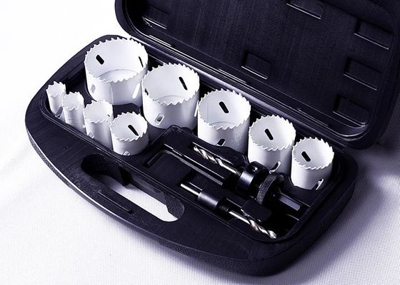 Putih 1-3 / 8 &quot;2&quot; Baik Tooth Bimetal Lubang Saw Cutting Tools Untuk Lantai Kayu Keras