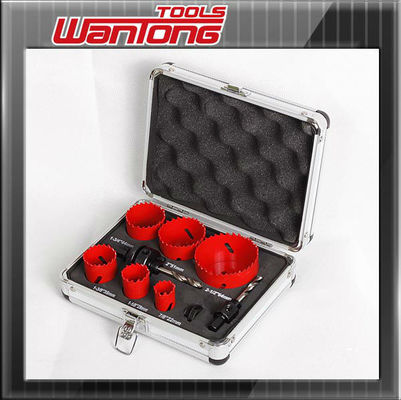 7/8 &quot;29mm 64mm 9PC HSS pitch Gigi Logam Cutting Lubang Saw Set Untuk Bor