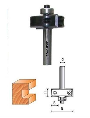 Permukaan selesai slotting CNC router bit dengan pisau reversibel