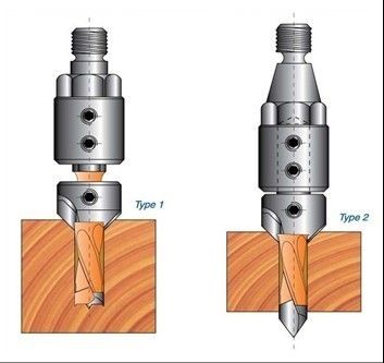 Disesuaikan OEM Brad point, V menunjuk TCT Countersink pemotong