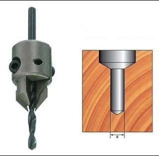 Engsel / countersink TCT bor, Brad point atau titik V