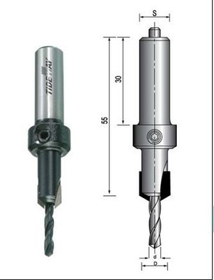 Kustom mikro tahan lama - butir karbida TCT countersink bit