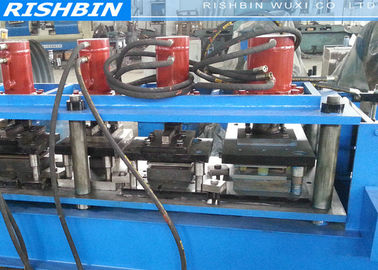 Otomatis 18 Rollers Door Frame Roll Forming Machine dengan Hydraulic Mold Cutting