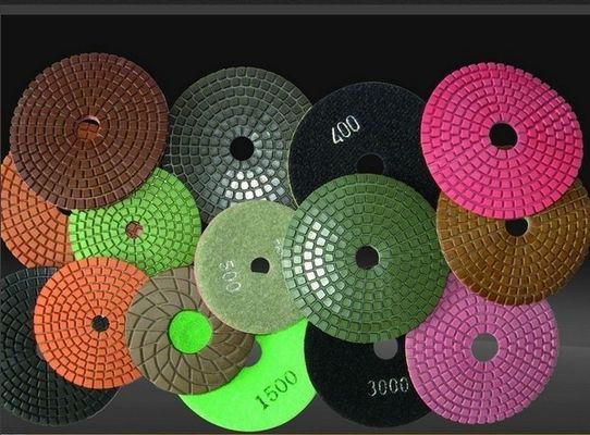 5 &#39;&#39; Atau 4 Inch Diamond Polishing Pads Untuk Granit Dan Marmer / Wet Pad