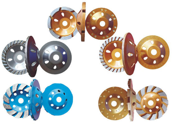 4 Inch Terrazzo Beton Diamond Polishing Pads / Metal Grinding Cup Wheel